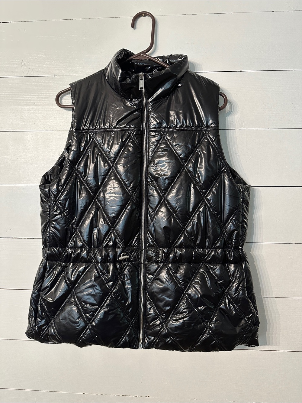 Michael Kors Black Quilted Shiny Puffer Vest